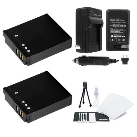 IA-BP125A Battery 2-Pack Bundle with Rapid Travel Charger and UltraPro Accessory Kit for Select Samsung Cameras Including HMX-M20, HMX-M20BN, HMX-QF20, and