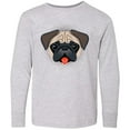 thumbnail image 3 of Inktastic Cute Pug Puppy Dog Long Sleeve Youth T-Shirt, 3 of 5