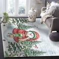 thumbnail image 6 of Christmas Snowman Area Rug 2x3ft Winter Xmas Trees Bird Snowflakes White Wood Non-Slip Washable Square Rugs Soft Felt Indoor Floor Mat for Bedroom Kitchen Living Room Bathroom, 6 of 8