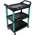 thumbnail image 5 of 【LuckyNote】3 Tier Rolling Auto Detail Cart With Wheels,Car Wash Organizer for Detailers Garage, Workshop, Repair Shop, Storage Tool, Green&Black, 5 of 10
