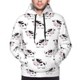 thumbnail image 4 of Hoodies for Men - Cute Cartoon Cow Print White Long Sleeve Comfrt Men'S Fashion Hoodies & Sweatshirts, Sweatshirts for Men Hoodies Pullover Clothing Clothes with Pouch, 4 of 7