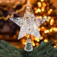 thumbnail image 5 of Christmas Tree Topper with Light - Xmas Treetop LED Light Holiday Tree Decor Glowing Tree Top Ornament for Christmas Home Party Decorations, 5 of 6