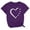 Purple, variant on Asxite Womens Tops Short Sleeve Trendy Print Round Neck Loose and Breathable Casual Blouse