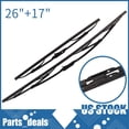 thumbnail image 2 of Front windshiled wiper blades 2pcs 26in & 17in Front Left & Right Side, 2 of 9