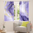 thumbnail image 3 of Homewish Marble Texture Road Blackout Curtains Set of 2 (52x84 Each),Modern Fluid Art Window Curtains,Purple Gold White Curtains and Drapes For Girl,Microfiber Room Decoration, 3 of 6