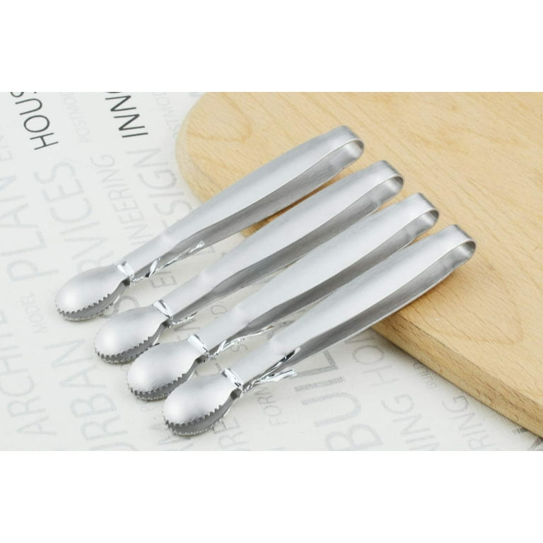 10PCS Serving Tongs, Small Kitchen Tongs,XEVOM Stainless Steel small tongs,  Appetizer Tongs Ice Tongs Mini Sugar Tongs (5 Inch)