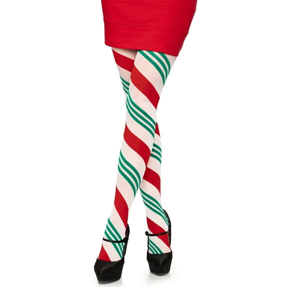 Leg Avenue Women's Holiday Ribbon Striped Tights