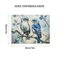 thumbnail image 3 of BCIIG Birds Canvas Wall Art Blue Birds Painting Prints Love Birds Art Tree Branches with Flowers Bird Picture for Bathroom Home Decor  16x12in, 3 of 6
