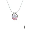 thumbnail image 2 of Delight Jewelry Silvertone Domed Multi Color SLP Gymnastics Mom Ring Charm Necklace, 18", 2 of 4
