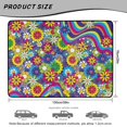 thumbnail image 7 of Qpednta Car Cargo Liner 29"x39" Trunk Mat for SUV Non-Slip Flower Power, All-Weather Polyester With Anti-Slip Backing Dustproof Universal Rear Cargo Protection Accessory, 7 of 7