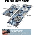 thumbnail image 2 of Kitchen Mats Set of 2 Cushioned Anti Fatigue Kitchen Rugs Non Slip Waterproof Kitchen Runner Memory Foam Kitchen Floor Mat Comfort Standing Mat for Sink,Office,Laundry, Navy Blue, 2 of 3