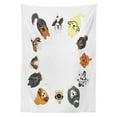 thumbnail image 3 of Ambesonne Dog Tablecloth Rectangular Table Cover, Various Cartoon Dog Design, 60"x84", Multicolor, 3 of 4