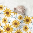 thumbnail image 2 of Yiaed Sunflowers Print Dog Blankets-Cat Blanket Washable for Couch Protection,Puppy Blanket, Soft Plush Reversible Throw Furniture Protector-Medium, 2 of 8