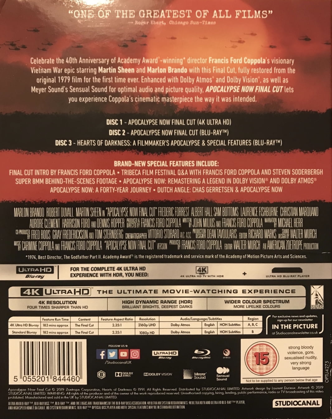 Apocalypse Now: Final Cut (4K Ultra HD), Studio Canal, Drama