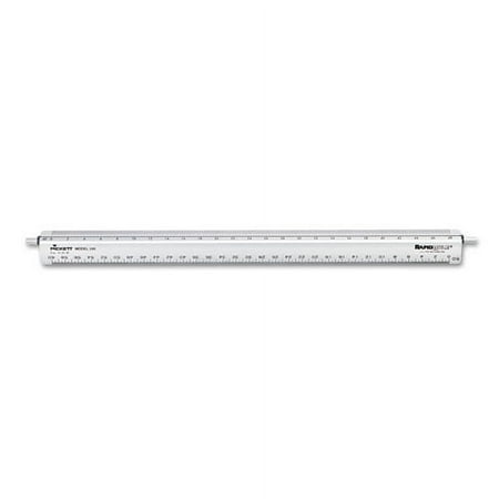 Adjustable Triangular Scale Aluminum Engineers Ruler, 12", Long, Silver | Bundle of 2 Each