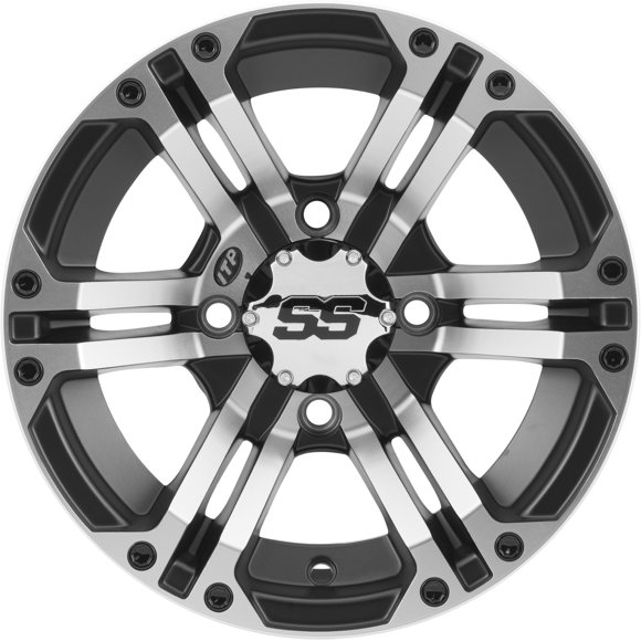ITP SS Alliage SS212 Roue Noire avec Finition Usinée (12x7"/4x137mm)