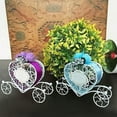 thumbnail image 6 of opvise Heart Carriage Couch Sweets Chocolate Candy Box Wedding Party Favours Gift Box Purple, 6 of 6