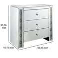 thumbnail image 2 of ACME Sonia 3 Drawer Glass Top Mirrored Console Table, 2 of 6