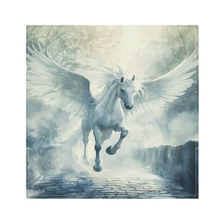 

WOBOGO Fairyland Pegasus Cloth Napkins 6 Pieces Soft Elegant Touch Durable Absorbent Quick Drying for Elegant Dining