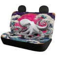 thumbnail image 2 of Uourmeti Octopus Wave Art Pattern Car Seat Covers Full Set Breathable Automotive Seat Cover Durable 3 PCS Car Seat Cover Full Set Fit for Cars Truck, 2 of 10
