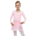 thumbnail image 5 of Stelle 3 Piece Ballet Leotard Long Sleeve Dress Set with Elastic Chiffon Skirt Ballerina Tights Dance Combo for Toddler Girls,Ballet Pink,2-3T, 5 of 7