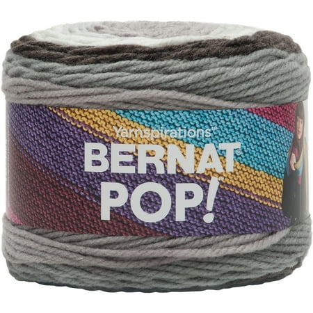 Bernat Acrylic Pop Ebony & Ivory Yarn, 1 Each