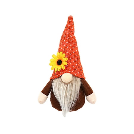 

MWstore Faceless Doll Plush Knitted Hat Festival Realistic Decorative Scene Dressing Props Gift Fall Gnome Doll Pendant Thanksgiving Deco