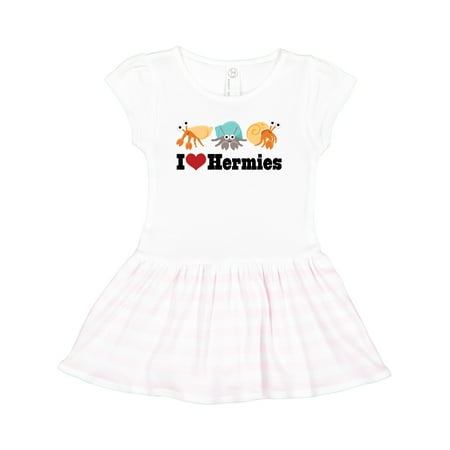 

Inktastic I Heart Hermit Crabs Gift Toddler Girl Dress