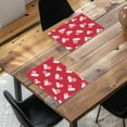 thumbnail image 4 of Hvmvliv Valentine's Day Heart-Shaped Placemat with Linen Material - Heat-Resistant Table Cover for Dining Room, Kitchen, and Party Decor White, 4 of 6
