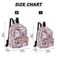 thumbnail image 2 of FORMRS Mini Backpack Purse for Women Quilted Travel Daypack Casual Shoulder Bag, Purple Cute Halloween, 2 of 7