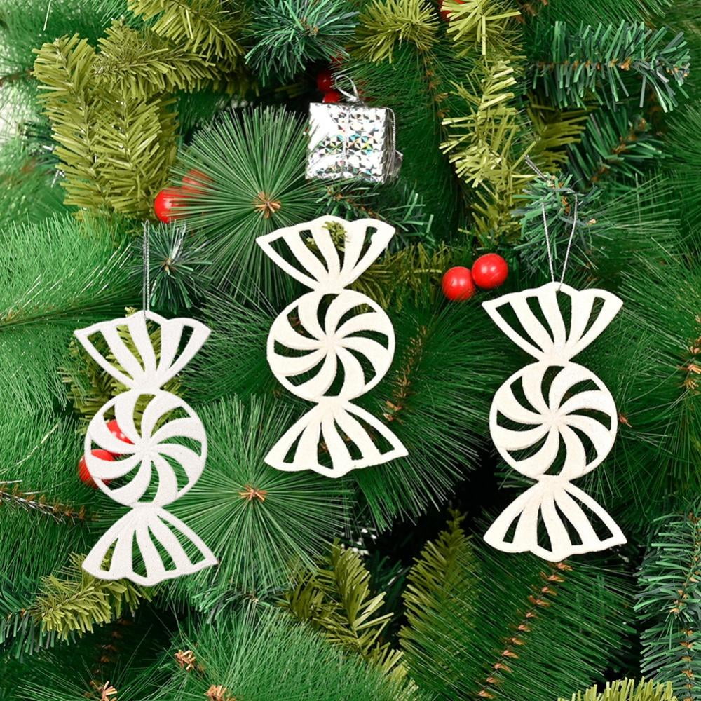 3 Pcs 10cm Wooden Ornaments Christmas Tree Hanging Decoration Festive Xmas Gifts 