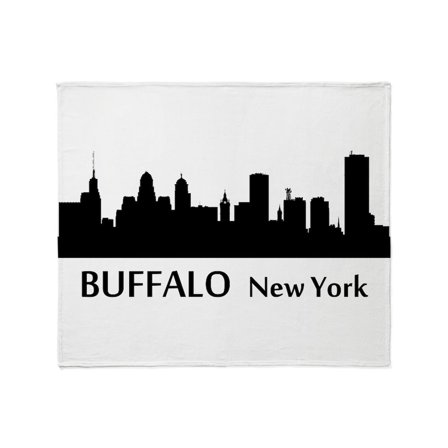 CafePress - Buffalo Cityscape Skyline Throw Blanket - Soft Fleece Throw Blanket, 50"x60" for All Ages