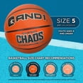 thumbnail image 4 of AND1 Fantom Graffiti Rubber Basketball, Size 5 (27.5"), Deep Channel Construction, Indoor/Outdoor Use, 4 of 7
