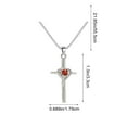 thumbnail image 3 of NWOKYZGH Sterling Silver Cross Necklace for Women Men Silver Plated Birthstone Necklaces CZ Silver Necklace for Easter or Christmas, 3 of 6