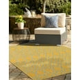 thumbnail image 3 of Rugs.com Jill Zarin Outdoor Collection Rug – 7' 10 x 10' Yellow And Aqua Flatweave Rug Perfect For Living Rooms, Large Dining Rooms, Open Floorplans, 3 of 9