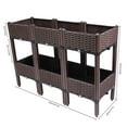 thumbnail image 2 of Miumaeov 2-Tier Square Raised Garden Bed with Legs Elevated Planter Box Self-Watering Plastic Planter for Indoor Outdoor Backyard Patio, 2 of 13