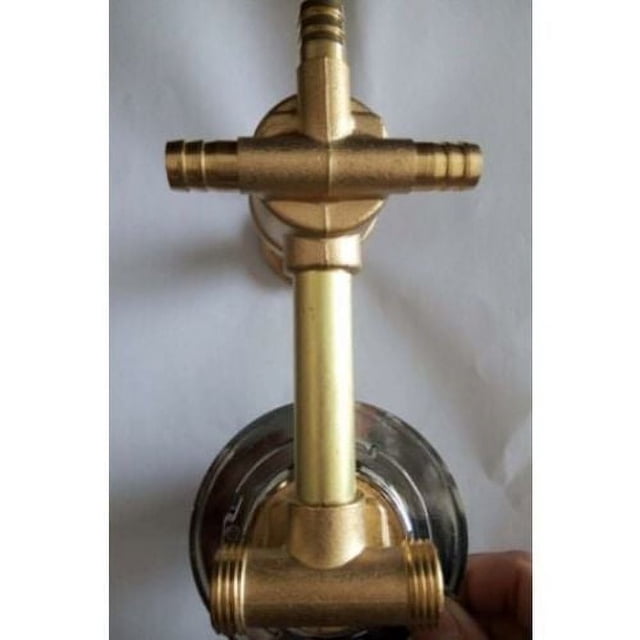 Interruptor de ducha de pared de una pieza, salida de 2/3/4/5 vías, grifo de ducha de latón, tornillo o entubación de cobre, mezclador de cabina de ducha, entubación de 3 vías (distancia