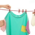 Pedty 1X Drying Line,Portable Outdoor Clothesline With 12 Clothespins