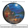 thumbnail image 2 of Moonlight Lodge Heavy Duty Spare Tire Cover Moonlight Cabin Wheel Tire Covers Waterproof Sun Protection for Camper Truck Travel Trailer 14inch, 2 of 8