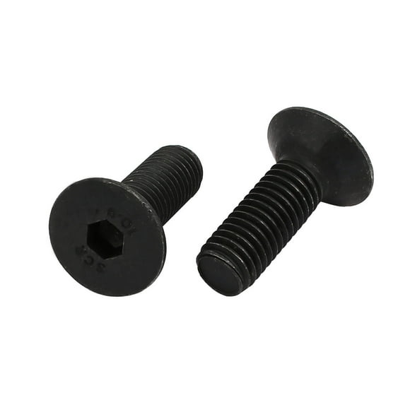 Unique Bargains 2pcs M10x30mm 10.9 Grade Flat Countersunk Head Hex Socket Left Hand Thread Bolt