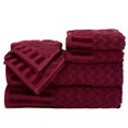thumbnail image 1 of Lavish Home  Chevron Egyptian Cotton 6 Piece Towel Set, Burgundy, 1 of 6