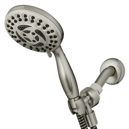 Waterpik 6-Mode PowerSpray+ Hand Shower Head, Brushed Nickel, 1.8 GPM, (Best 1.5 Gpm Shower Head)
