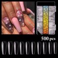 thumbnail image 3 of 500PCS False Nail Tip DIY Reusable Gel Nail Mold Nail Extension Mold for Girls, 3 of 8