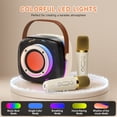 thumbnail image 2 of Bocina JYX, Altavoz Bluetooth Portátil con 2 Micrófonos Inalámbricos y Luces LED de Colores, D39-T, 2 of 10