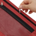 thumbnail image 5 of Unique Bargains Smooth Zipper Clear Mesh Double Layer Pencil Case for 3 Ring Binder Red, 5 of 7