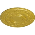 thumbnail image 3 of 33 7/8"OD x 1 3/8"P Dauphine Ceiling Medallion (Fits Canopies up to 13 1/4"), Hand-Painted Rich Gold, 3 of 6