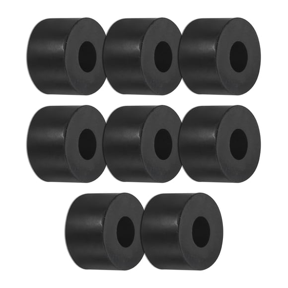 Uxcell 8-Pack Rubber Isolation Washers, 1" OD 0.4" ID 0.6" Thick for Home and Car Accessories, Black