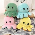 thumbnail image 1 of Octopus Plush Toy Double-sided Mood Octopus Plush Toy Green, 1 of 2