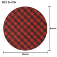 thumbnail image 6 of Red Black Checkerboard Checkered Pattern Round Tablecloth 60"x60",Wrinkle Wipeable Table Cloth for Kitchen Dining Room Picnic Patio Party, 6 of 6