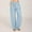 Sky Blue, variant on SCSAlgin Pants for Women 2024 Cotton Linen Elastic Waist Drawstring Wide Leg Ankle Length Lounge Pant with Pockets